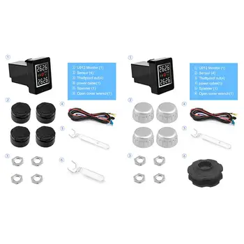 

U912 Car TPMS Tire Pressure Monitoring System LCD Display Auto tyre Alarm