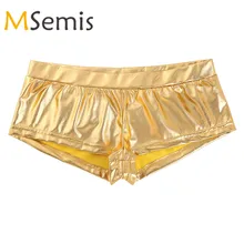 Женские блестящие боксеры, Рейв шорты, штаны из искусственной кожи с низкой талией, популярные шорты, штаны для танцев на шесте, йоги, Рейв, фестивальные костюмы