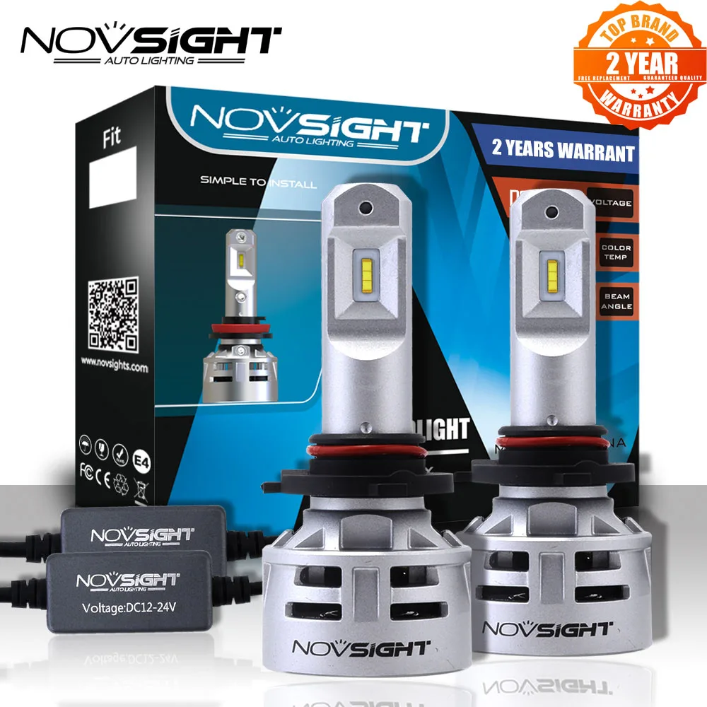 

NOVSIGHT 9005 Led HB3 9006 HB4 H4 H7 H11 Auto Car Led Headlights 60W 10000LM Fog Lights Lamp Bulbs 6500K White