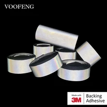 

VOOFENG High Visibility Self-Adhesive Reflective Fabric Sticker for Clothes Bag Grey Tape Sticker Multiple Size Purpose