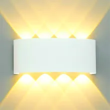 Уличный светодиодный настенный светильник в современном скандинавском стиле, настенный светильник 2 Вт 4 Вт 6 Вт 8 Вт для гостиной, крыльца, сада, черные, белые декоративные лампы