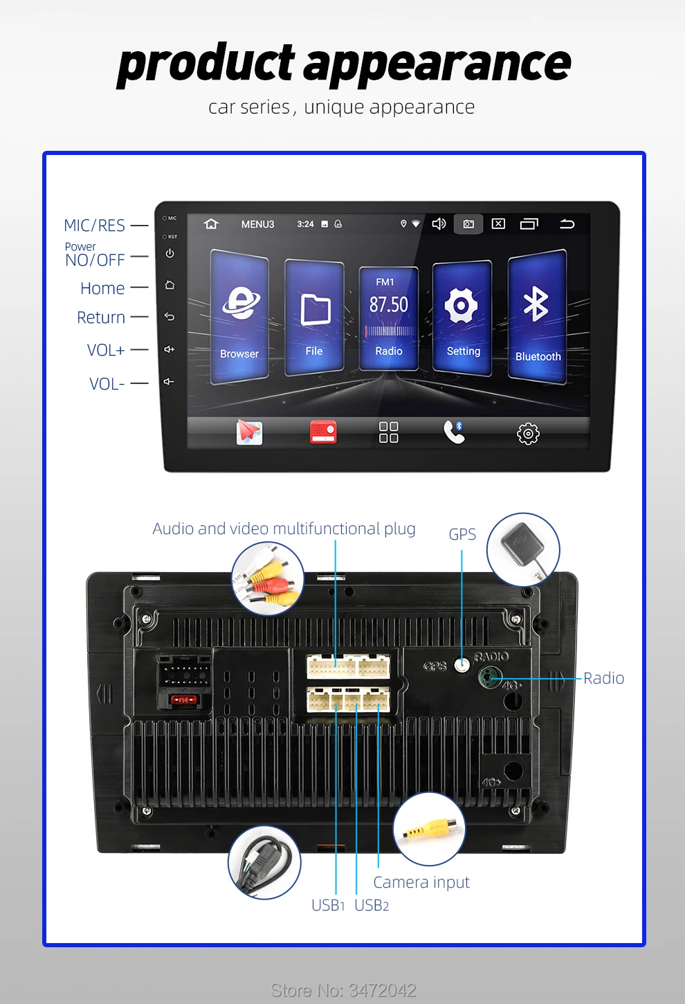 2din Android 9,0 Ouad Core PX6 Автомагнитола стерео для Honda CRV 2006-2011 gps Navi Аудио Видео плеер Wifi BT HDMI DAB