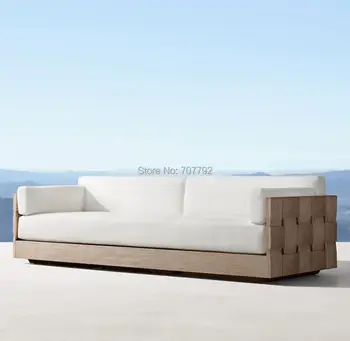 

Teak wood furniture outdoor sofas design leisure wooden patio garden furniture