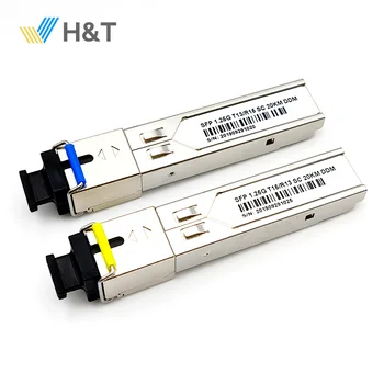 

1.25Gbps SC Connector 20km DDM BIDI Otdr optical tranceiver module 1310nm/1550nm WDM SFP Module SC switch Compatible