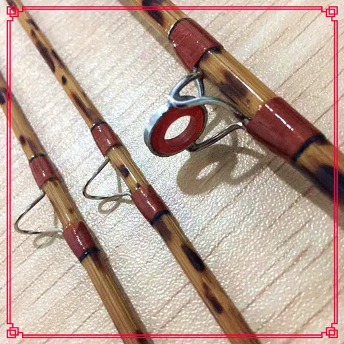 ZHUSRODS леопардовая расцветка бамбуковая удочка 6'" 3wt