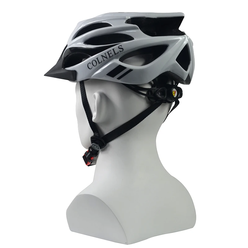 Белая велосипедная шапка COLNELS, размер L, 58-62 см, шлем Casco для велоспорта, экстремальный велосипедный шлем, съемный козырек, 18 дышащих вентиляционных отверстий