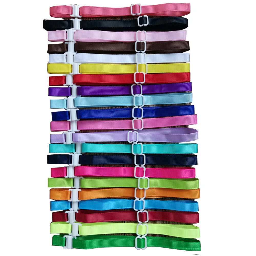 200PC Lot Adjustable Ribbon Dog Ties Collars font b Pet b font Dog Neckties Bowties Collars