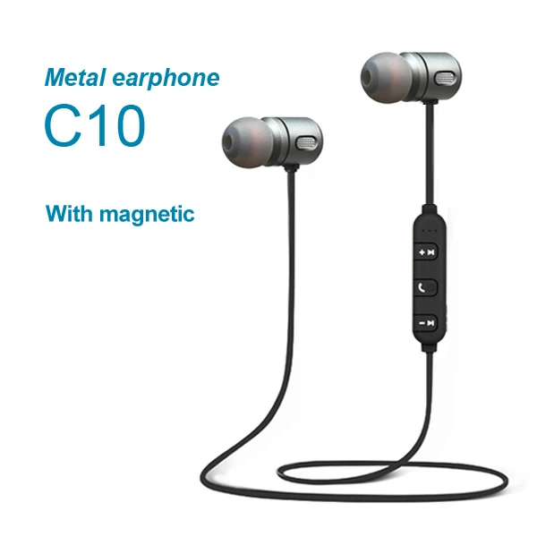Bluetooth наушники TC керамические спортивные Bluetooth наушники беспроводные наушники стерео водонепроницаемые Hi-Fi музыкальные наушники с микрофоном - Цвет: metal-C10