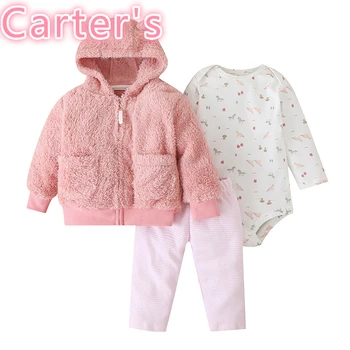 

Carter's 3 pcs pink Baby Girl Outfits Babygirl Clothes Vestiti Bimba Recem Nascido Menina Ubrania Dla Niemowlaka New Born Girl