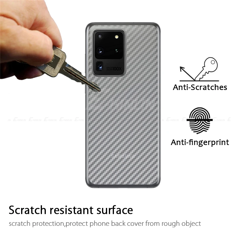 Мягкая 3D углеродное волокно задняя пленка для Samsung Galaxy Note 20 10 9 S21 S20 Ultra FE S10 Lite 5G