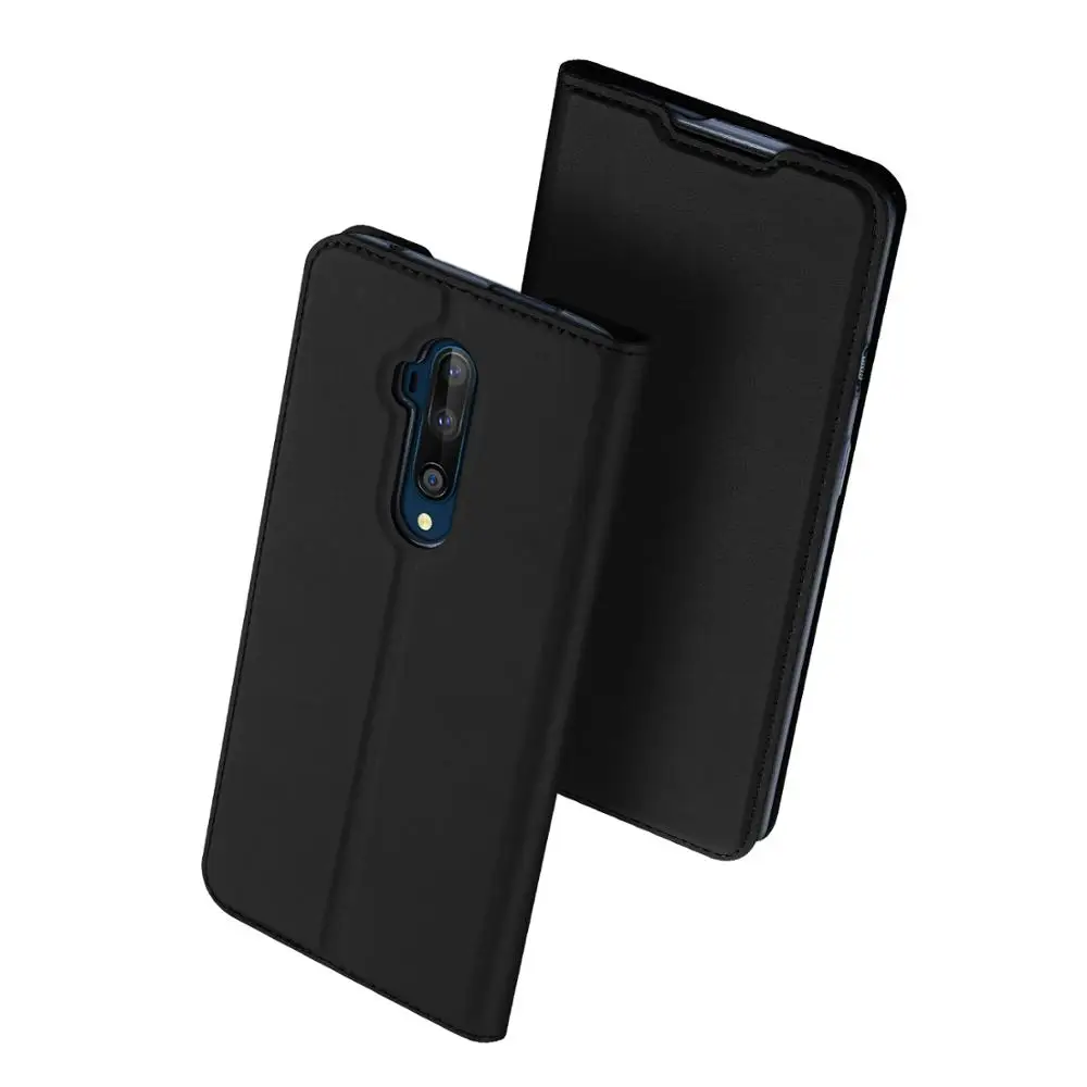 Чехол-книжка для Oneplus 7T Pro, кожаный чехол-книжка для Oneplus 7T Pro mlaren Edition, Магнитный флип-чехол для телефона - Цвет: Черный