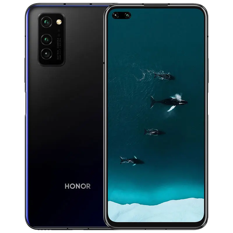Black Honor V30 5G Версия Поддержка NFC Google Play 5x Zoom 8 Гб 128 ГБ Kirin 990 6,5" смартфон 5 камер 40 Вт Supercharge 4200 мАч - Цвет: Black
