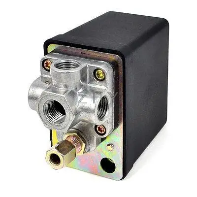 

Air Compressor Pressure Switch Control Valve DPST 175PSI 4-Port 15/32PT AC 240V