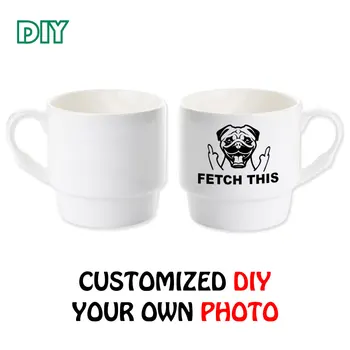

Sublimation 10oz stackable Bone China coffee mug factory wholesale