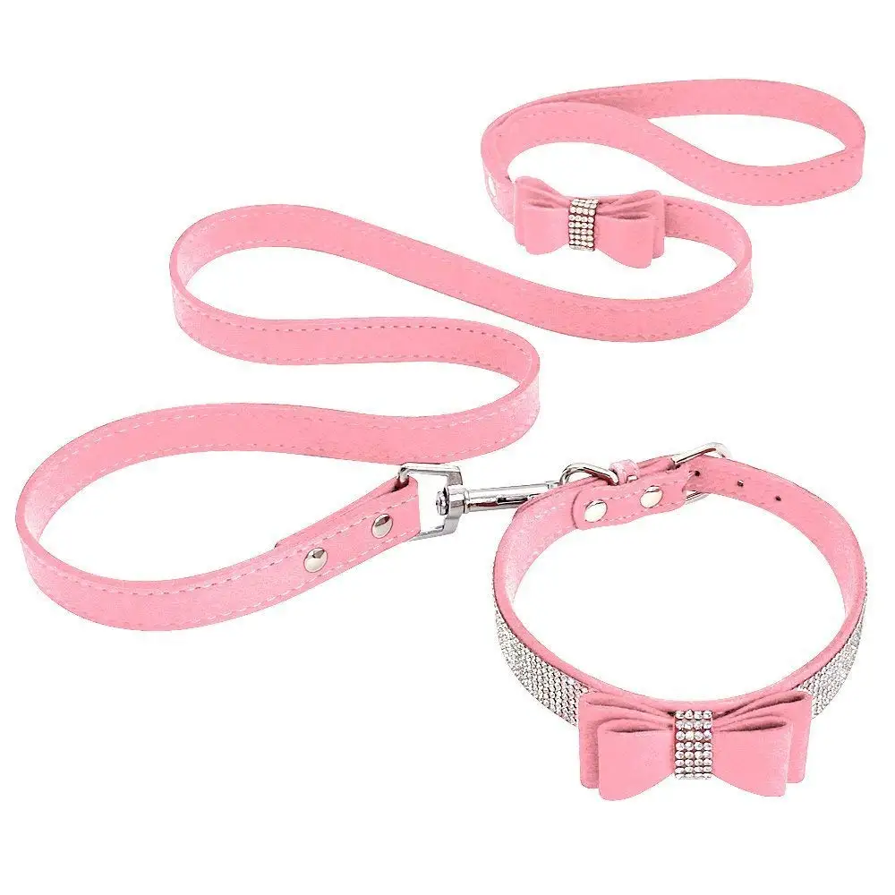 Pet Dog Harness with Leash For Chihuahua Pug Small Medium Dogs Cute Bowknot Puppy Cat Adjustable Vest Leash collar perro D30