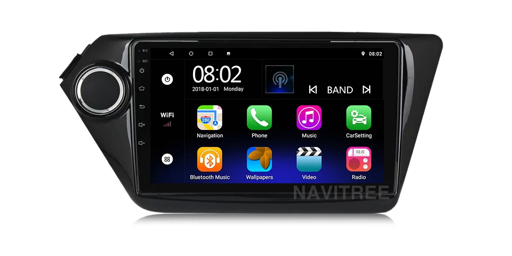 " Android 9,0 1+ 16G Автомагнитола для KIA RIO K2 2010- и- Мультимедиа gps навигация wifi bluetooth FM