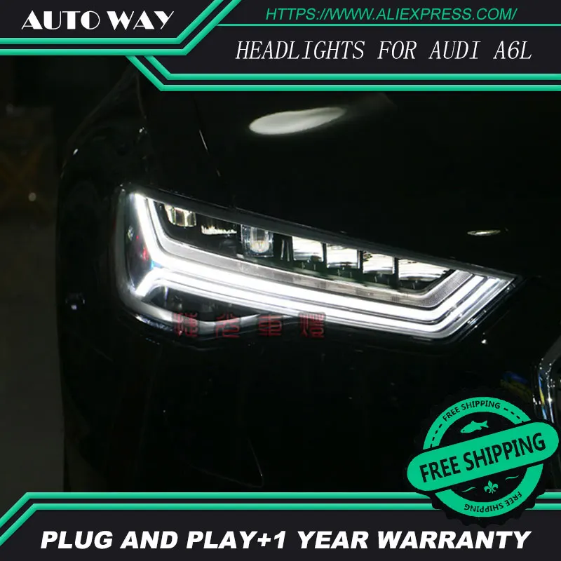 Автостайлинг передняя фара для Audi A6L A6 2012 2017 передние фары s светодиодный DRL