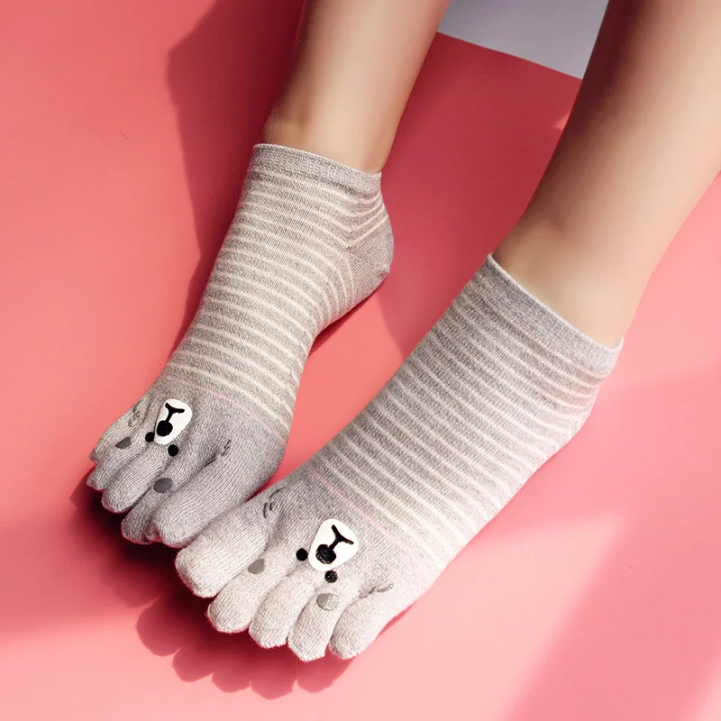 3 пары милых носков с пятью пальцами, женские хлопковые дышащие носки с 5 пальцами, новые носки для девочек