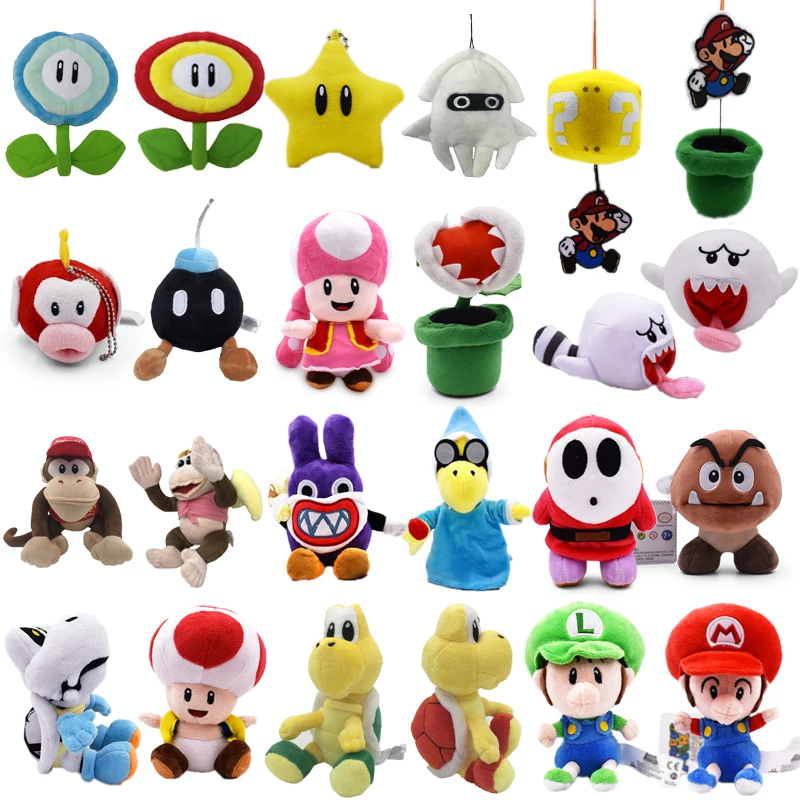

Anime Super Mario Bros Bomb Magikoopa Toad Shy Guy Ghost Blooper DiddyPeluche Doll Plush Soft Stuffed Baby Toy Christmas Gift