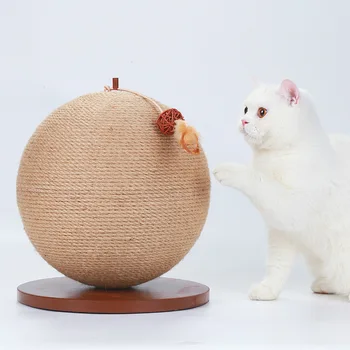 

Pet supplies cat toys interactive ball natural hemp ball toys cat scratcher pet ball grass natural sisal balls pet scratching