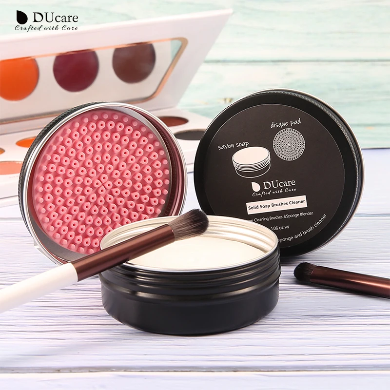 DUcare 1PCS Makeup Brush Cleaner Soap Cleaning Washing Brush Silicone Pad Mat Box Make Up Cosmetic Tools