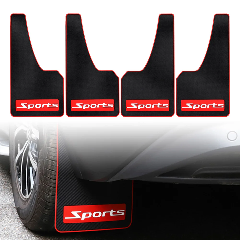 4Pcs Black Car Sports Fender Mud Flaps Mudguards Splash Guards