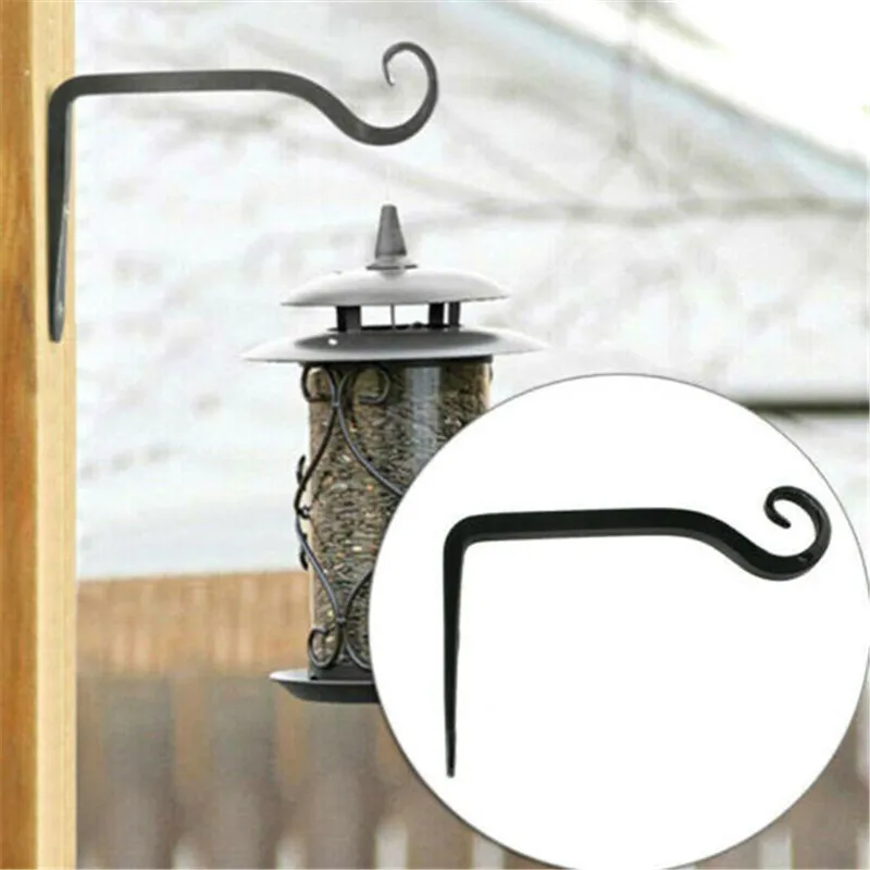 

Black Iron Wall Light Hook Bracket Wind Chimes Garden Hanging Basket Planter Lantern Hanger Wall Hook
