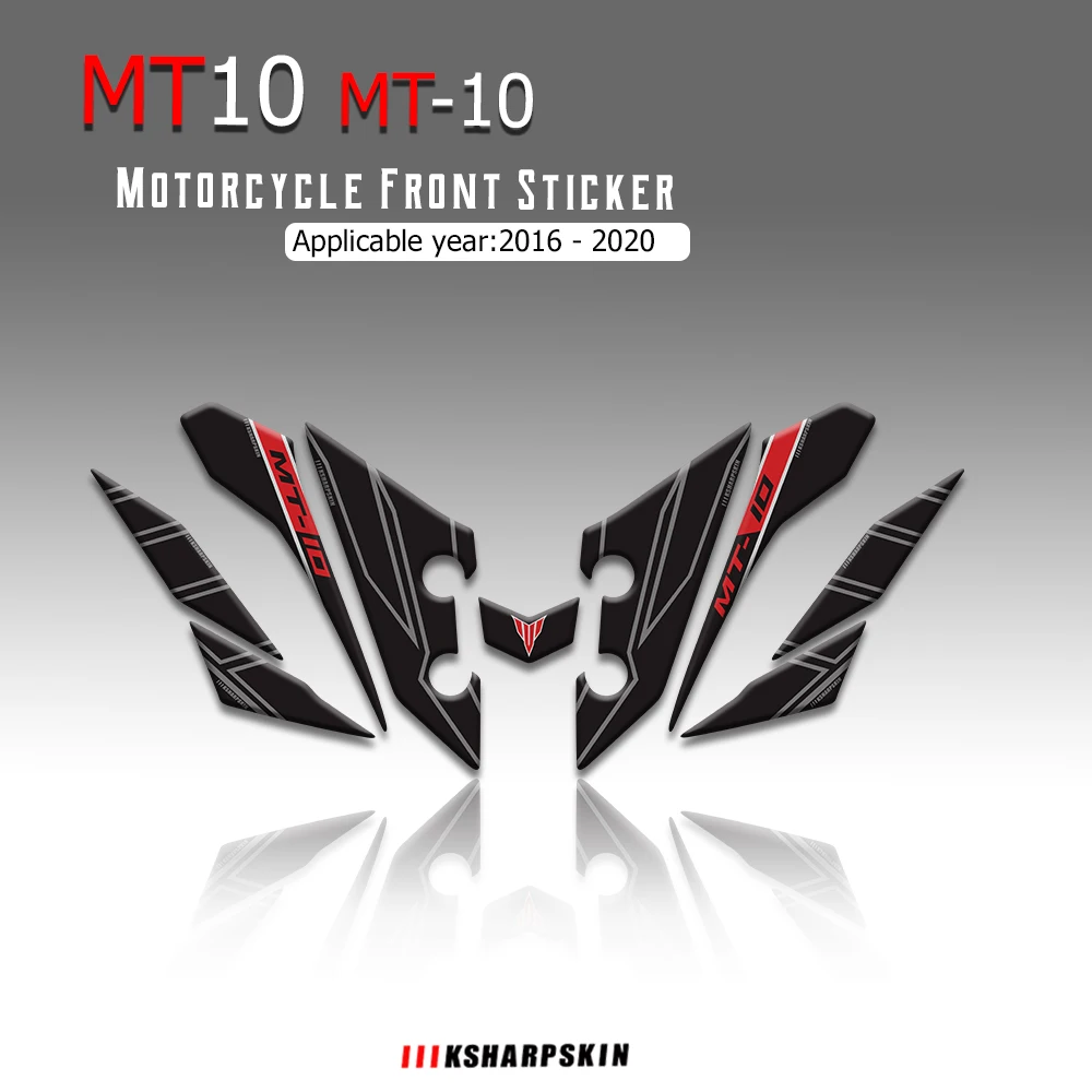 

Для Yamaha MT10 MT-10 2016-2020 mt 10 мотоциклетная Передняя обтекательная Наклейка 3D гелевая защитная доска с цифрами мотоциклетные наклейки