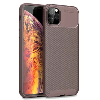 

50pcs/lot Case For iPhone SE 2020 SE2 Carbon Fiber Anti-Scratch Rugged Back Cover For iPhone 11 Pro Max