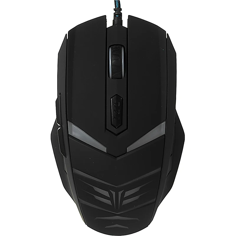 Мышь Oklick 745G LEGACY черный/голубой оптическая(2400dpi) USB игровая(6but