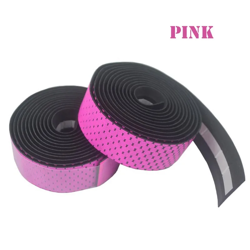 Велосипедная лента для руля PU+ EVA Gradient Bike Hanle Grip wrap Belt противоскользящая дорожная лента для велосипеда с 2 пробками для велосипеда - Цвет: Pink