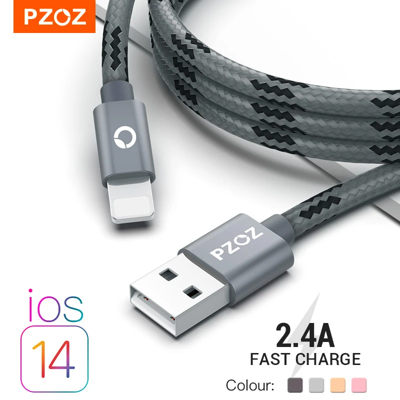 PZOZ Usb кабель зарядка для iphone кабель 11 12 pro max Xs Xr X SE 2 8 7 6 plus 6s 5s ipad air mini 4 Быстрая Зарядка Кабели зарядное устройство для iphone провод для зарядки аксессуары 1m 2m