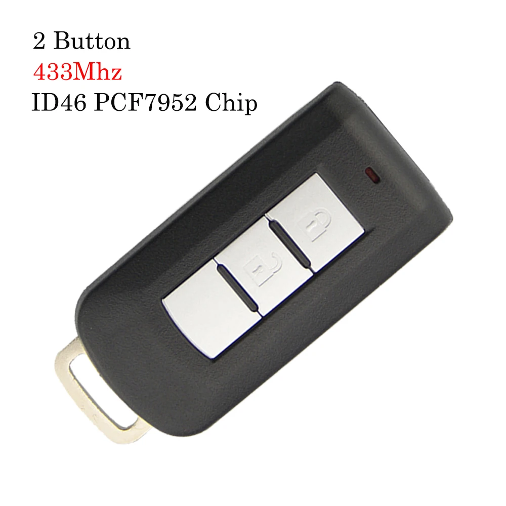 2 Button OkeyTech для Mitsubishi Outlander умный дистанционный ключ 315/433 МГц ID46 PCF7952 чип с аварийным пустым лезвием 2 2+ 1 3 3+ 1 кнопка - Количество кнопок: 2 Button