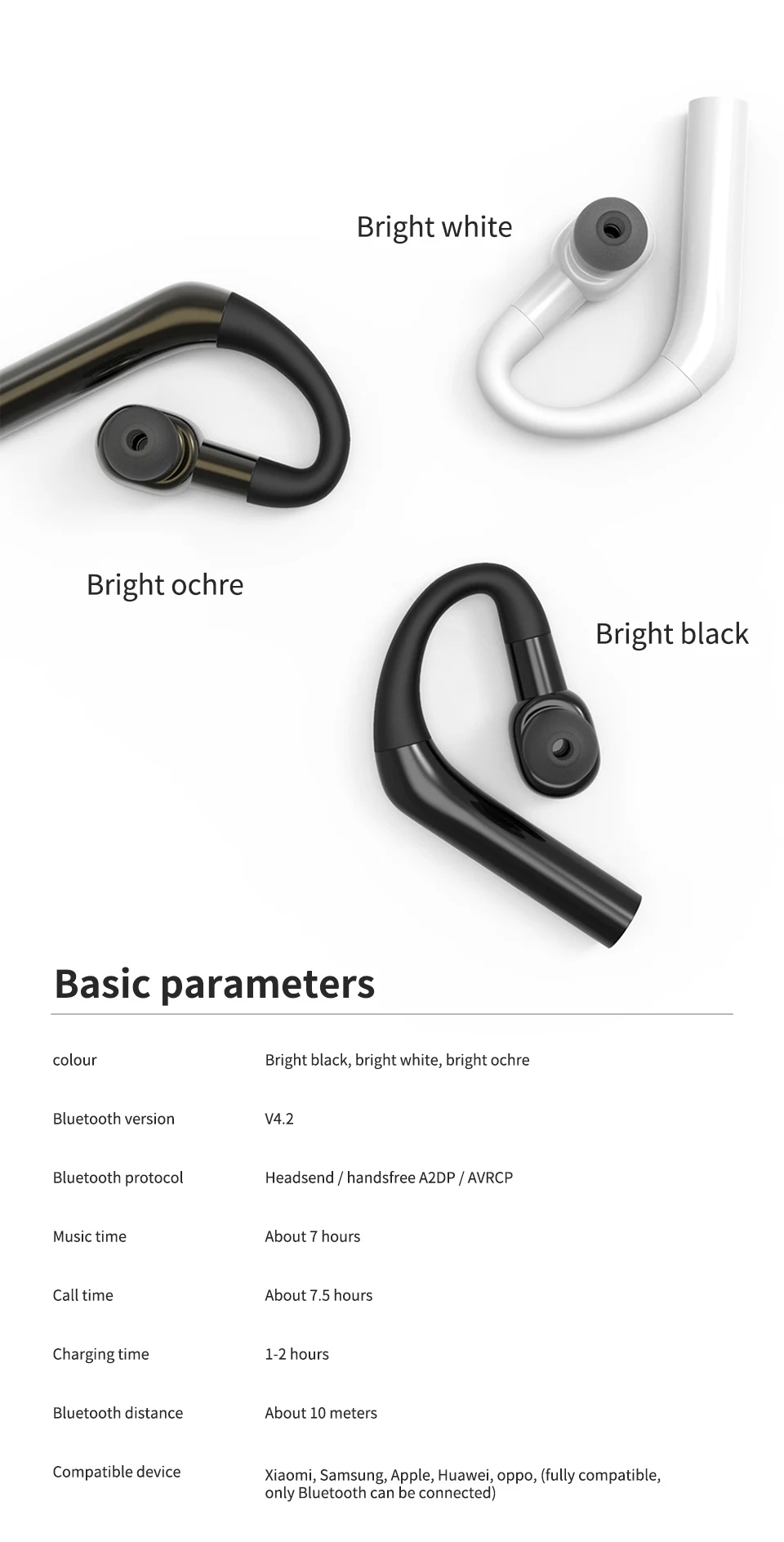 SHISUO Bluetooth наушники бизнес мини беспроводная спортивная Гарнитура С Micphone Handsfree телефонный звонок наушники для смартфона