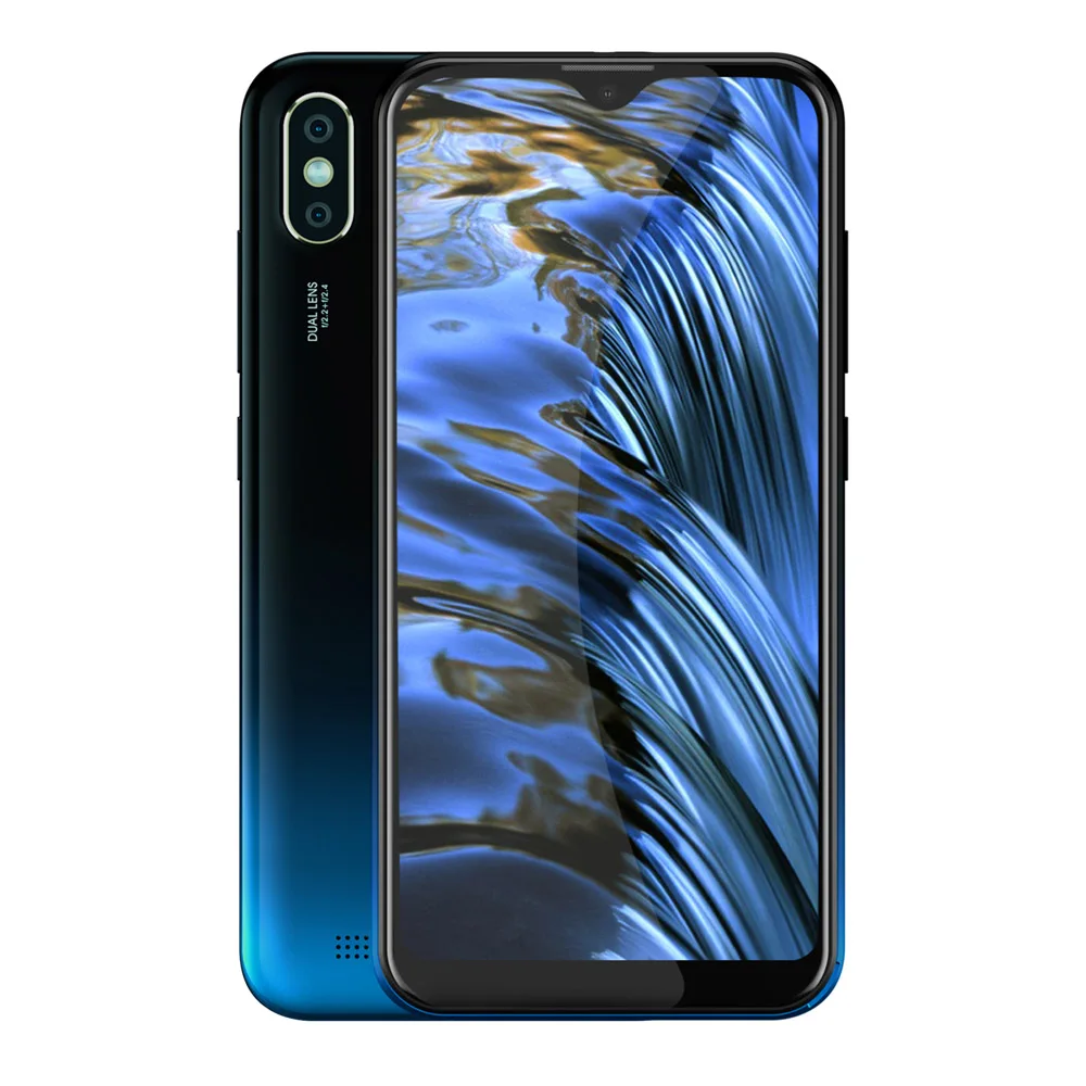 LEAGOO M12 Android 9.0 Smartphone 5.7" Water-drop 19:9 Screen 2GB RAM 16GB ROM MT6739WW Quad Core Fingerprint Face ID 4G Mobile - Цвет: Синий