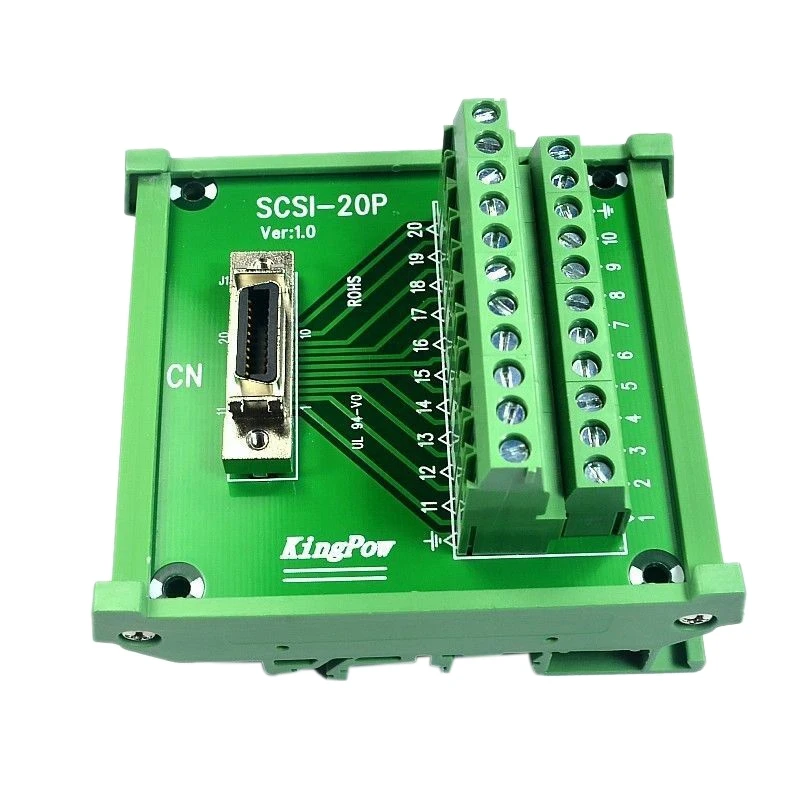 

SCSI-20 Pin CN Type Female Module Board Terminal Block Connector DIN Rail Mount