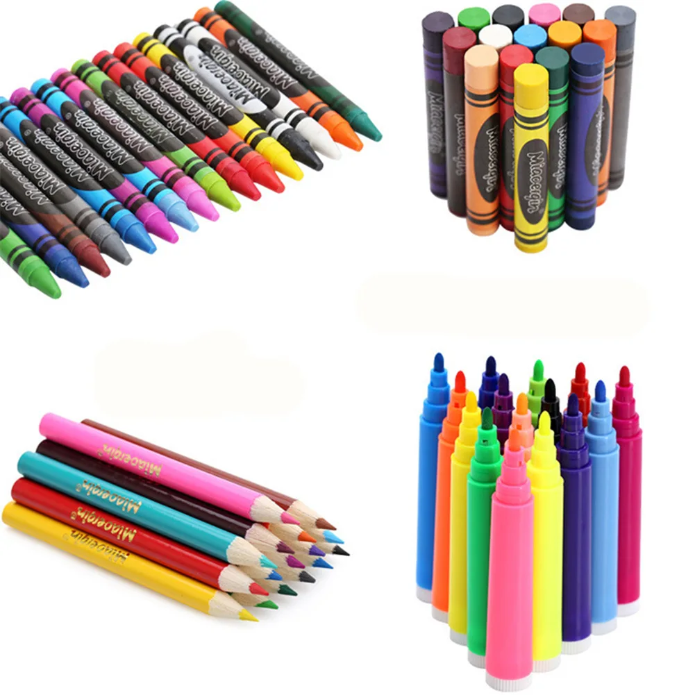 168 шт Набор игрушек для рисования цветной карандаш Карандаш для рисования водой ручка для рисования маслом набор кистей для рисования детей игрушки для обучения