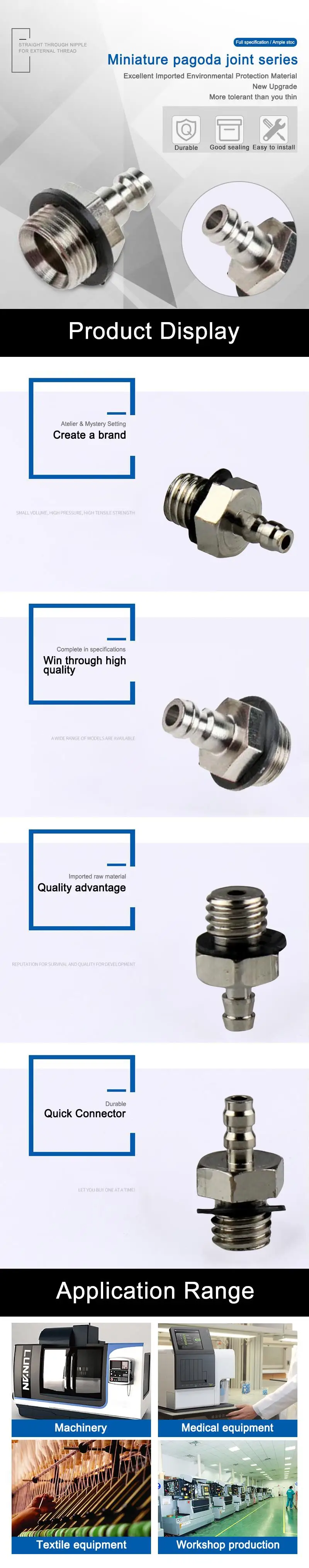 SMC型宝塔铜接头M-5AU-6-M5英文版