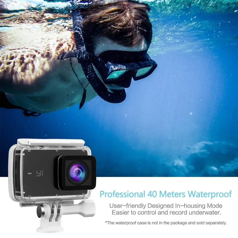  YI Discovery Action Camera 4K 20fps Sports Cam 8MP 16MP with 2.0 Touchscreen Built-in Wi-Fi 150 Deg