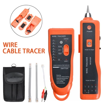

1Set Wire Cable Tracer Tone Generator Finder Probe Tracker Network Tester w/ Bag Network Cable Tester Detector Line Finder Tool