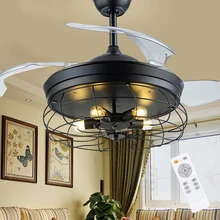 Невидимый потолочный светильник с умным пультом дистанционного управления lnverter вентилятор лампа скандинавский промышленный Декор приспособление для гостиной спальни