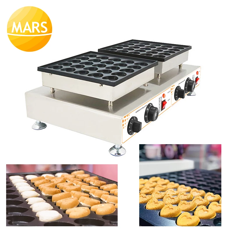

110V/220V Commercial 50pcs Mini Pancake Machine Poffertjes Grill Dutch Pan Cake Waffle Maker Baker with CE Approved