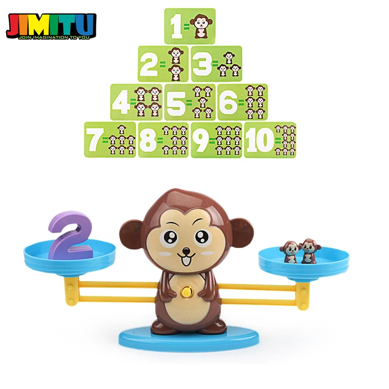 Игра для матча по математике, настольные игрушки, обезьяна, кошка, матч, балансировка, шкала, баланс, игра для детей, обучающая игрушка, чтобы узнать, добавить и вычесть