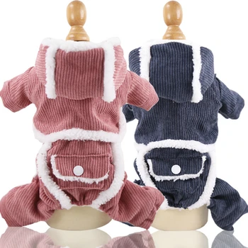 

Thick Corduroy Four-Legged Dog Clothes Warm Dog Coat Christmas Jacket for Small Medium Dogs Chihuahua French Bulldog Jumpsuits