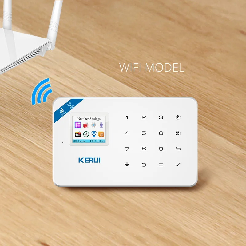 Android IOS App Wireless GSM Home Alarm System SIM Smart Home Burglar Security wifi IP HD camera Alarm System Kit PIR Sensor