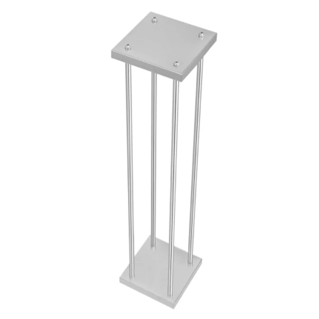 

Wedding Flower Stand Metal Vase Stand with Plates Silver Color Floor Metal Column Table Flower Stands for Home Event