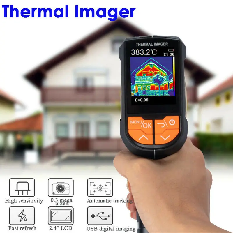 

Portable Red light Infrared Thermal Imager IR infrared thermometer LCD Display Camera Temperature Detector thermal Imaging Tools
