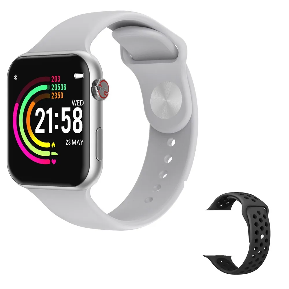 Silver grey5 IWO 8 MAX Смарт-часы 44 мм полный сенсорный фитнес-трекер спортивные Смарт-часы Браслет замена для Android IOS Pk W34 Iwo9 F10 - Цвет: Silver grey5