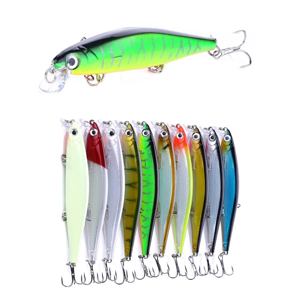 

MI116 Minnow Luya Lures 11/18cm 13/23g Skining Fishhook Carp Feeder Fishing Float Baits Sea 3D Fish Artificia Spinning Tackle