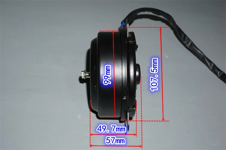 DC12V 100W 3100rpm radiator cooling fan motor,high torque,four carbon